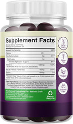 Extra Strength Iron Gummies for Women and Men - Potent 45mg per Serving Chewable Supplement for Women and Men with Vitamin C for Higher Absorption - Vegan Daily Iron Gummy No Artificial Flavors - 60Ct