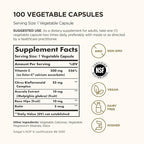 Solgar Ester-C Plus 500 mg Vitamin C (Ascorbate Complex), 100 Vegetable Capsules - Gentle & Non Acidic - Antioxidant & Immune Support - Non GMO, Vegan, Gluten-Free, Kosher - 100 Servings