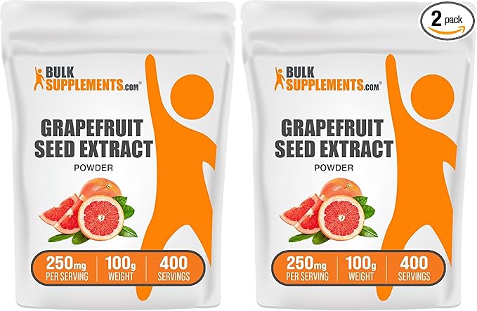 BulkSupplements.com Grapefruit Seed Extract Powder - Grapefruit Seed Supplements, Antioxidant Source - Herbal Supplement, Gluten Free, 250mg per Serving, 100g (3.5 oz) (Pack of 2)