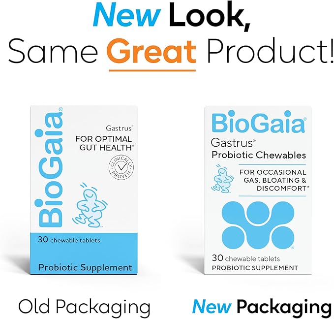 BioGaia Gastrus Gut Health Probiotic | Eases Abdominal Discomfort, Gas & Bloating | Promotes Regularity & a Healthy Gut | Contributes to a Balanced Microbiome | Backed by 30 Years of Research