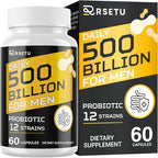 Probiotics for Men, 500 Billion CFUs & 12 Strains Mens Probiotic with Turmeric Cranberry, Goji, Gut Health for Men, for Digestive Health, Gut, Bloating & Gas, Immune, Energy Support, 30-Day Supply