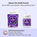 OLLY Sleep Gummy,3 mg Melatonin,L-Theanine,Chamomile,and Lemon Balm Extracts,BlackBerry Flavor,60 Day Supply -,120 Count (Pack of 2)