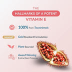 WELLNESS EXTRACT Eannatto Tocotrienols Vitamin E Supplements Tocopherol Free, Non-GMO, Gluten Free & Antioxidant (125MG 30 Softgels)