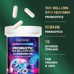 Built by Nature 100 Billion CFU Probiotic – 16 Strains + Prebiotics – Immune & Digestive Support – for Women & Men – Delayed Release Capsules, Shelf Stable – 1 Month Supply - 30 Capsules