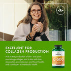 Swanson Vitamin C 500 - Herbal Supplement Promoting Skin Health, Heart Health & Immune System Support - Natural Formula Supporting Defense & Wellness - (250 Capsules, 500mg Each)