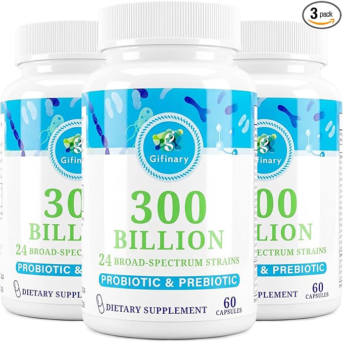 Probiotics for Women and Men, 300 Billion CFU, 24 Strains Probiotics with 15 Organic Herbs probiotics Blend, Probiotic Supplement for Digestive Gut Immune & Whole-Body Health -6 Month Supply