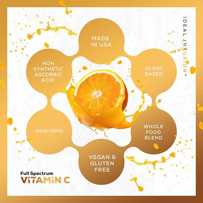 Whole Food Vitamin C Supplement 675mg – Plant Based Vitamin C Complex from Organic Oranges, Acerola Cherry & Natural Fruit Cofactors – Immune & Antioxidant Support – Vegan, Non-GMO – 120 capsules