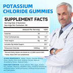 Potassium Chloride Gummies 1200mg for Adults & Kids, Sugar-Free Potassium Supplement Gummies Support Leg Cramps & Electrolyte Balance for Women & Men, Strawberry Flavor, 120 Count