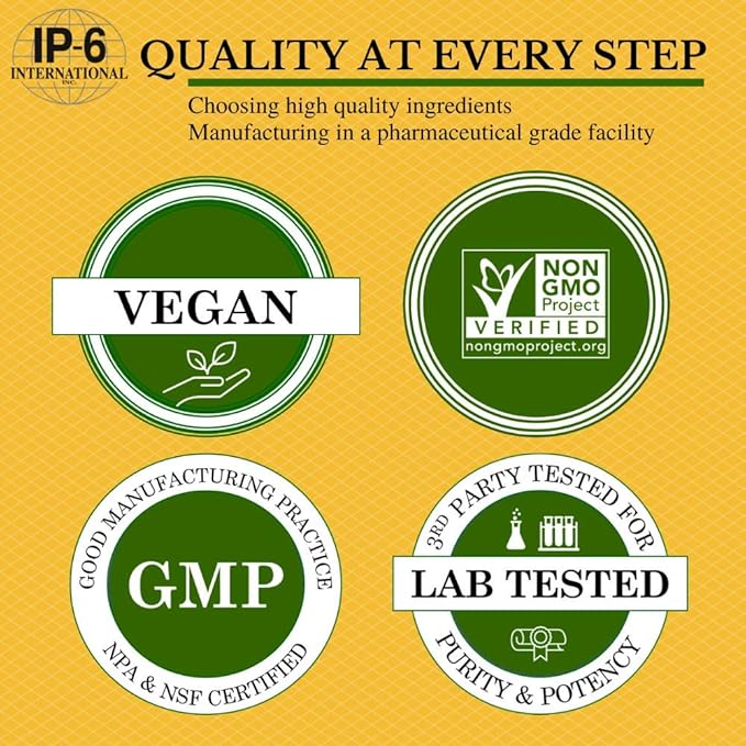 IP6 Gold, IP-6 & Myo-Inositol, Unflavored Powder 308 gm - Inositol Hexaphosphate Supplement - Vegan, Non GMO, Gluten Free
