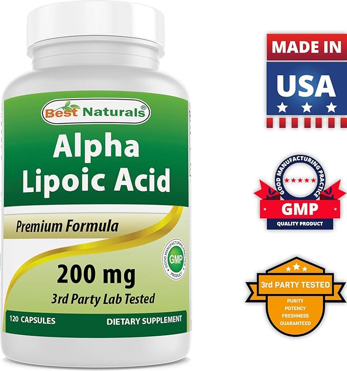 Best Naturals Alpha Lipoic Acid 200 Mg & Magnesium Glycinate 425 mg