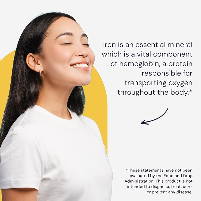 Healthy Origins Iron Ease 45 mg, 180 Veggie Capsules - Albion Ferrochel Ferrous Bisglycinate Chelate - Gentle, Non-Binding & Bioavailable, Supports Blood Cell Health & Energy Levels - 6 Month Supply
