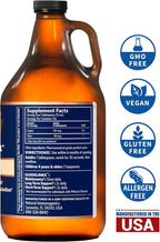 Sovereign Copper Bio-Active Copper Hydrosol, Daily+ 4-in-1 Wellness Supplement for Joint, Bone, Hair, Skin and Nails, Cardiovascular Health, Energy and Metabolic Health Support, 64 fl oz (1.89L)