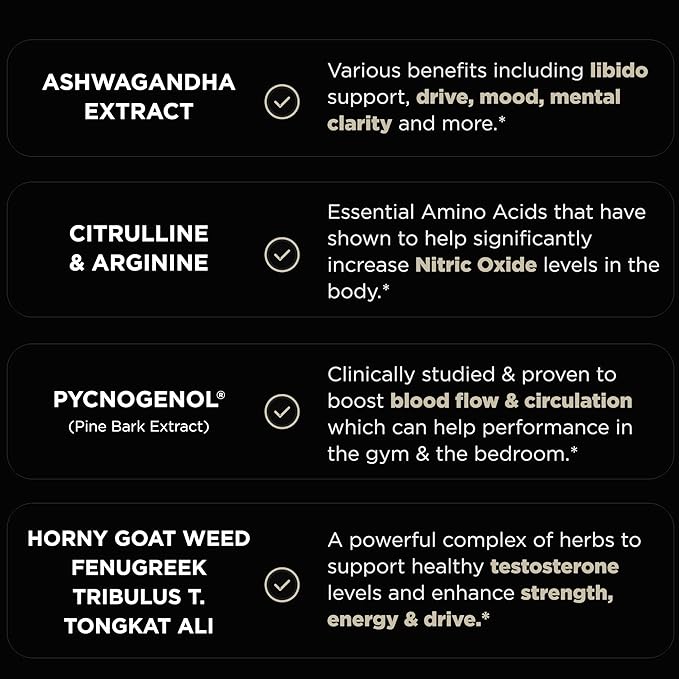 2,015mg Testosterone Booster for Men 8X Strength w. Ashwagandha, Tongkat Ali, Pycnogenol, Tribulus - Total T Testosterone Supplement for Men Male Enhancing Libido Test Booster + Muscle Builder Pills
