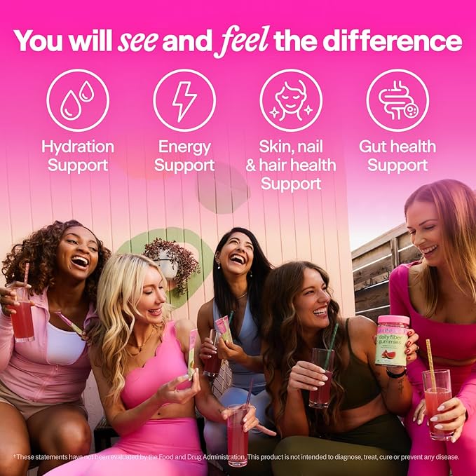 BelliWelli Fiber Supplement for Women & Men - Premium Daily Fiber Powder from Organic Acacia with Added Collagen, Electrolytes & Probiotics-No Bloat, Constipation & Gut Health Support (Yuzu Mandarin)