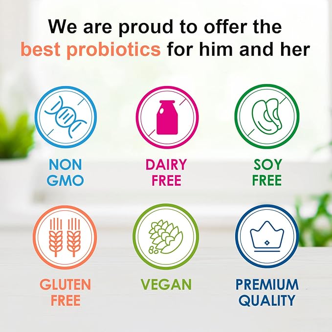 CANLIST Probiotics 120 Billion CFUs 18 Strains, 3 Prebiotics & Digestive Enzymes for Men Women,Digestive & Immune Support,Shelf Stable Non-GMO 60 Capsules