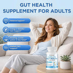 All-in-1 Gut Health with Probiotics, Prebiotics, Postbiotics & Digestive Enzymes for Women & Men, Complete Gut Health & Digestive Support Supplement, Immune Health Support, 90 Capsules