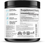 Muscle Feast Creapure Creatine Monohydrate Powder, Vegan Keto Friendly Gluten-Free, Muscle Recovery Supplement and Trusted Creatine for Muscle Growth, Flavored Creatine, Natural Blue Raspberry, 300g