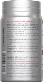 NeoCell biotin 10000mcg Gummies | 72 Count | Beauty Enhancing Supplement | Hair, Skin, and Nails | Peach Flavor