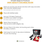 Enhanced 24V Ionic-Nano Colloidal Silver Generator Kit with 99.995% Pure Silver Wire – Just Add Distilled Water and a Jar!