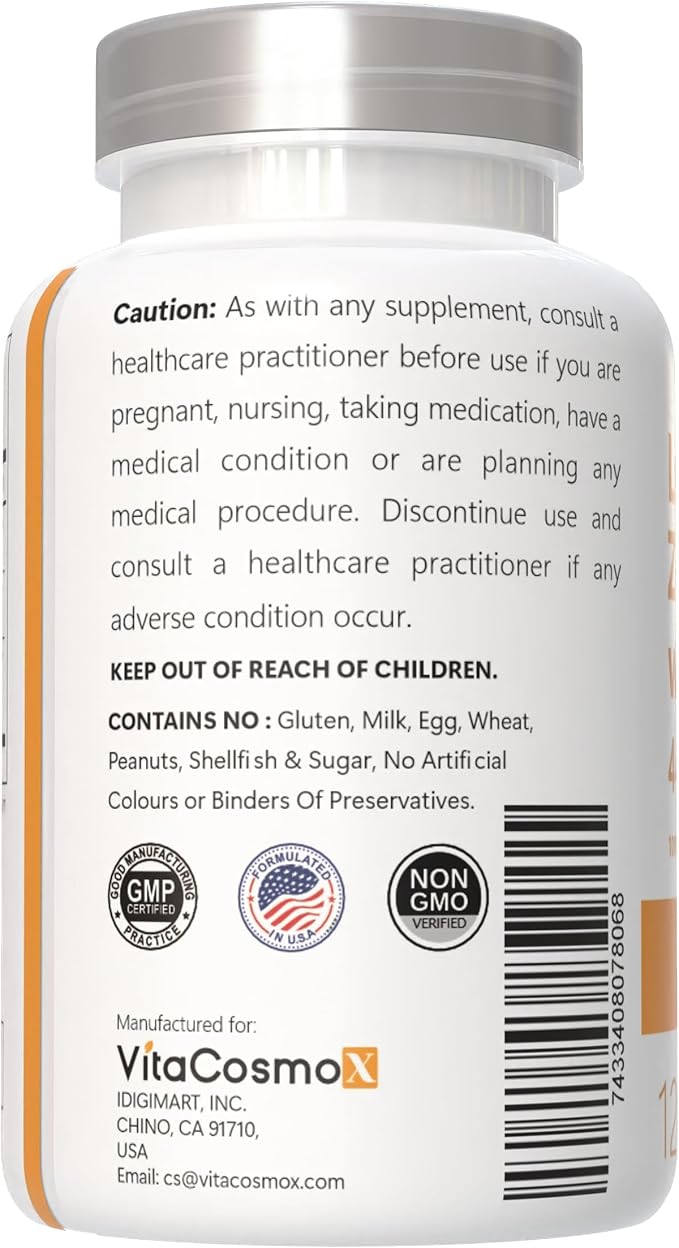 Lutein with Zeaxanthin, Vegan Capsules, 120 Count, 40 mg Lutein + 4 mg Zeaxanthin per Serving, Non-GMO, Gluten-Free