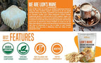 Ellie's Best Lions Mane Mushroom Extract Powder Supplement Organic 228 Servings - Double Extracted for Highest Potency - Dissolves in Coffee, Tea, Juice etc. 8oz