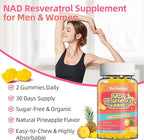 2Pack NAD+ Resveratrol Gummies NAD+ Supplement 500mg with Vitamin B3 & TMG – Healthy Aging, Energy & Cellular Health Support – Vegan Friendly, Natural Pectin – 120 Gummies, 60-Day Supply