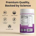 VITASEI Hydrolyzed Collagen Peptides Powder with Resveratrol & Vitamin C – Hair, Skin & Joint Support – Colágeno Hidrolizado for Women & Men – Soy-Based Formula – Coconut Flavor, 16 oz (30 Servings)