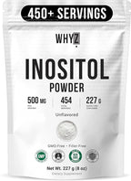 Inositol Powder 8oz, Natural Inositol Supplement for Ovarian Support, Fertility and Hormonal Balance, Pure Inositol Powder, Inositol Supplement for Energy, Brain Health, 454 Servings