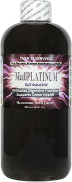 MediPLATINUM Gut Booster True Colloidal Platinum PtNP Nutritional Supplement - 500 mL (16.9 Fl Oz) in Clear BPA-Free Plastic Bottle