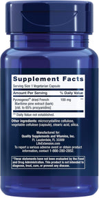 Life Extension Pycnogenol – French Maritime Pine Bark Extract – Scientifically Studied Healthy Aging & Vascular Health Supplement-– Non-GMO,Gluten-Free,Vegetarian-– 60 Capsules,(Pack of 2)