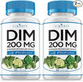 DIM Supplement 200mg - DIM Diindolylmethane Plus BioPerine - Estrogen Balance, Hormone Menopause Relief, Acne Treatment, Vegan - 120 Count