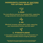 Unlock NAD+ Triple-Pathway NAD+ Support Supplement with NMN + NR | Science Backed, Third Party Tested, Non-GMO, Made in USA