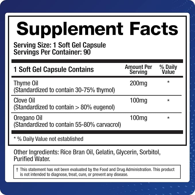 BioMatrix Biofilm Disruptor, GI Repair Digestive Supplement for Men and Women, Oil of Thyme, Oregano & Clove, Gut Microbiome & Intestinal Health Support | Microb-Defend (90 Softgels)