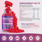 Magnesium Glycinate Gummies 600mg, Sugar Free Magnesium Gummy for Women, Men & Kids, High Absorption Magnesium Supplement for Muscle, Brain Support and Relaxation, Vegan, Non-GMO, 90 Count
