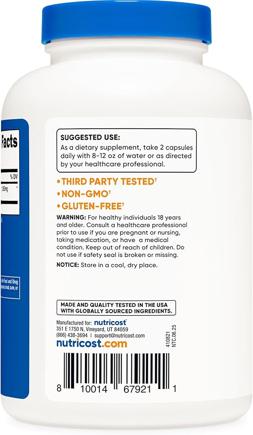 Nutricost Fenugreek Seed 1350mg, 240 Capsules - Gluten Free, Non-GMO, 675mg Per Capsule (Pack of 2)