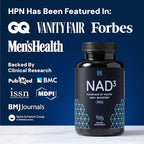 HPN NAD3 Clinical NAD+ Booster, Cellular Health & Natural Energy - NAD Supplement for Healthy Aging, Metabolic Support, NRF2 & Longevity, Nicotinamide Riboside & NMN Alternative, 240ct, 120-Day Supply