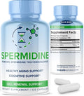 MaxLife Naturals Pure Spermidine Supplement with Trihydrochloride 3HCL 10mg - 120 Capsules Spermidine Supplements for Men and Women, Brain Focus & Cellular Vitality, Cell Renewal Support, Made in USA