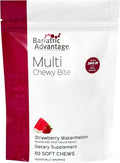 Bariatric Advantage Multi Chewy Bite - Soft Chew Multivitamin for Bariatric Surgery Patients - Chewable Multivitamin with Folic Acid, Vitamin D3 & More - Strawberry Watermelon Flavor - 60 Count