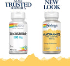 SOLARAY Niacinamide 500 mg | Vitamin B-3 | Energy Metabolism, Circulation, Nerve & Skin Health Support, 100 CT