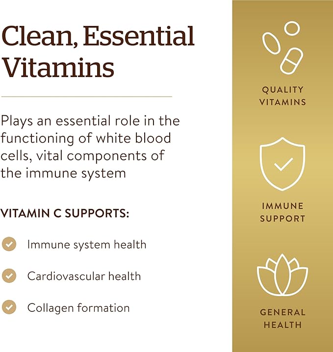 Solgar Vitamin C 500 mg, 100 Vegetable Capsules - Antioxidant & Immune Support - Overall Health - Supports Healthy Skin & Joints - Non GMO, Vegan, Gluten Free, Kosher - 100 Servings
