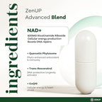 NAD+ Supplement | 1100mg Liposomal Nicotinamide Riboside with Resveratrol & Quercetin | Anti-Aging, Cellular Energy, Mental Focus | 120 Caps