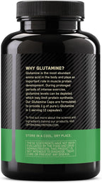 Optimum Nutrition L-Glutamine Muscle Recovery Capsules, 1000mg, 240 Count (Package May Vary) (Pack of 2)