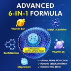 Advanced Liposomal Alpha Lipoic Acid 1000mg ALA Supplement for Nerve Relief, Cell Energy & Antioxidant Support, with Benfotiamine & Acetyl L-Carnitine, for Adults 40+, 60 Capsules