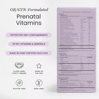 Perelel 1st Trimester Prenatal Pack, Multivitamin with Folate, Vitamin D, Omega 3, Iron & Ginger, Nutritional Support for Early Pregnancy, Soy & Gluten Free, Non GMO, 30 Daily Pill Packs