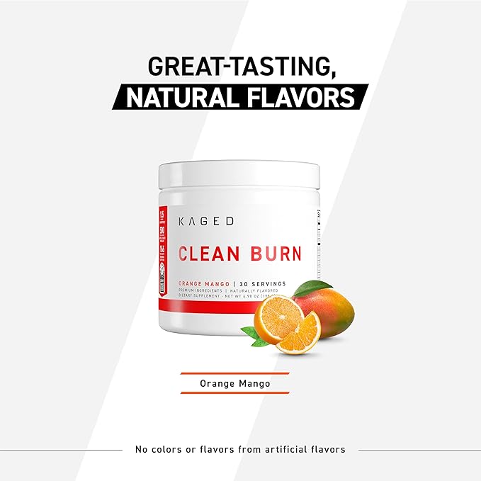 Kaged Clean Burn | Weight Loss Powder | CaloriBurn GP, L Carnitine, Coconut Water | Boost Metabolism, Energy, Focus | Strawberry Lemonade