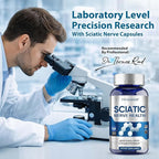 Sciatic Nerve Health Support Supplement - 120 Capsules Advanced Nerve Comfort Formula with R-ALA and Vitamin B Complex - Soothes Leg & Back Discomfort, Supports Nerve Function