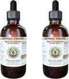 Hawaii Pharm Saw Palmetto Alcohol-Free Liquid Extract, Professional Grade, Small Batch Crafted Saw Palmetto (Serenoa Repens) Dried Berry Glycerite Natural Herbal Supplement, 2x4 fl.oz