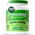 Amazing Grass Greens Blend Superfood: Super Greens Powder with Spirulina, Alfalfa, Beet Root Powder, Digestive Enzymes, Prebiotics & Probiotics, Original, 100 Servings (Packaging May Vary)