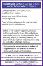 New Chapter Vitamin B Complex, Fermented Vitamin B Complex, USDA Organic, ONE Daily for Cellular Energy + Brain + Beauty, 100% Vegan, Gluten-Free - 60 Count