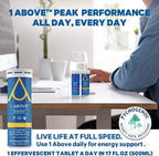 1Above Jet Lag Relief Tablets - Berry-Flavored Effervescent Multivitamin with Pycnogenol Travel Supplement for Hydration, Energy, Immune Support and Faster Recovery - Flight Essential, 10 Tablets